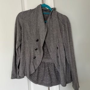Maurice’s Grey Cardigan-Jacket with Button Detail // SO SOFT // Size M